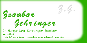 zsombor gehringer business card